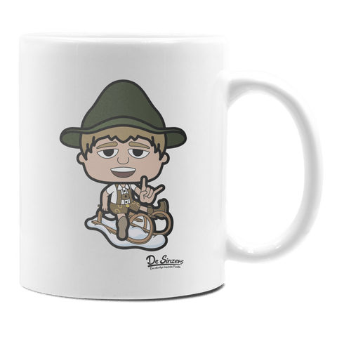 Da Jung Sinzer Winter Edition Keramik Kaffeetasse 330ml Weiss Rampoldplatte Front
