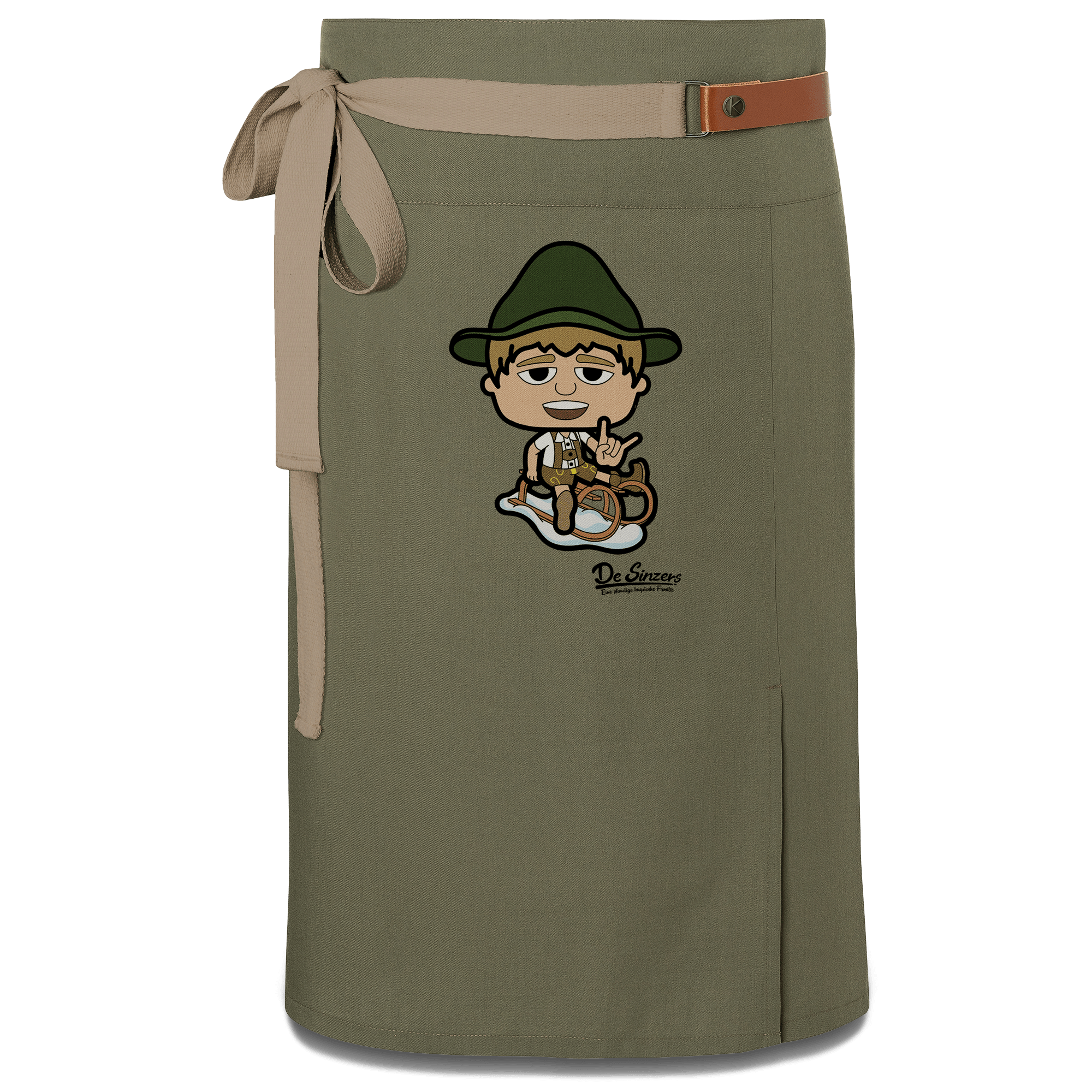 Da Jung Sinzer Winter Edition Schuerze Vorbinder Gruen Langhausen Front 1