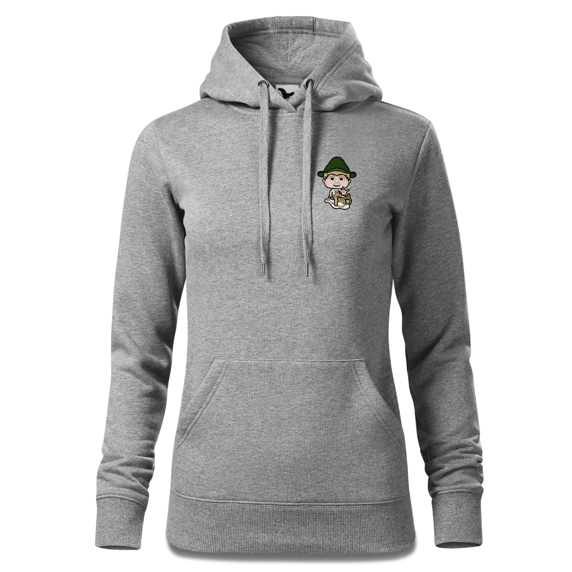 Da Jung Sinzer Winter Edition Sweatshirt Hoody Damen Grau Meliert Kleinholzen Front