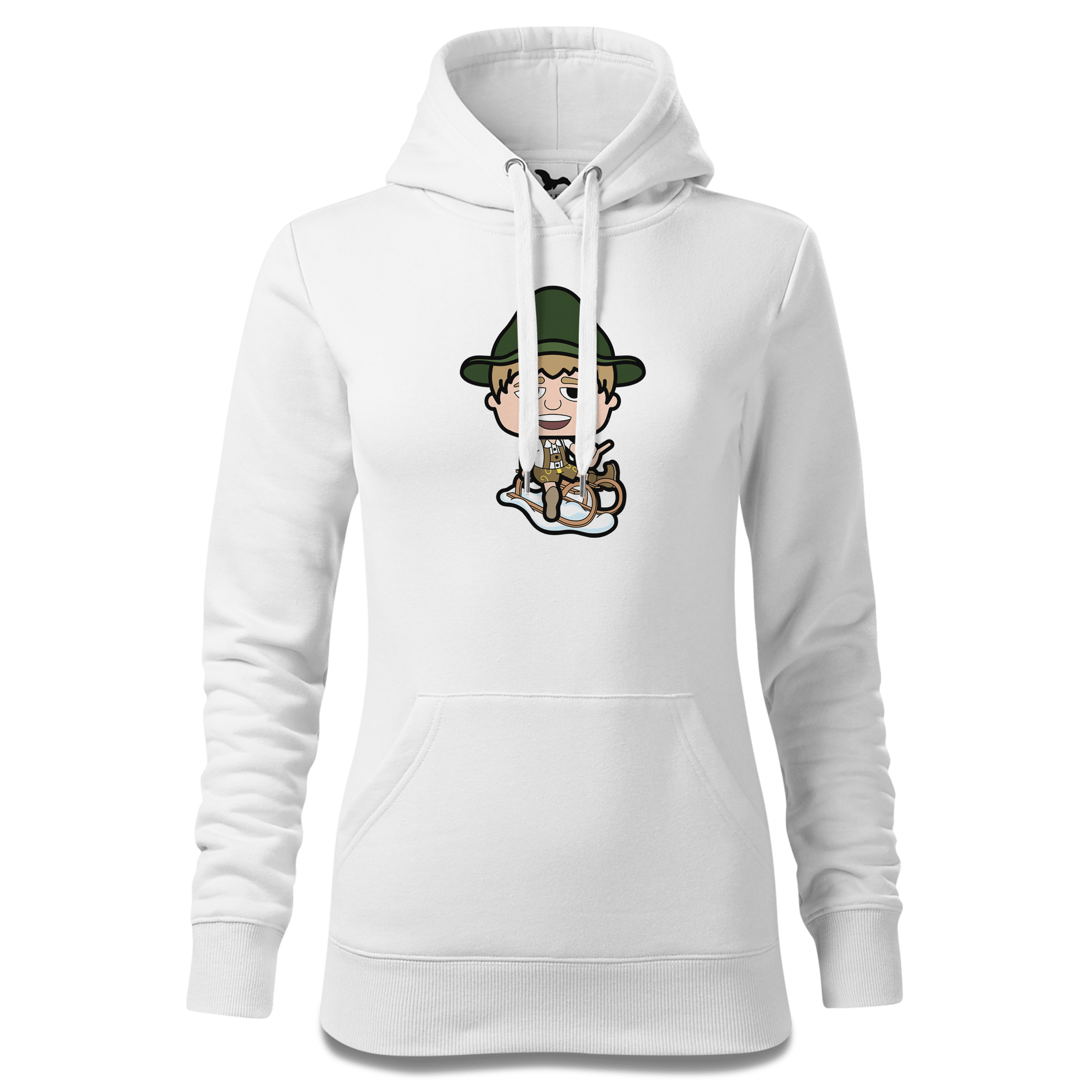 Da Jung Sinzer Winter Edition Sweatshirt Hoody Damen Weiss Eckenholz Front