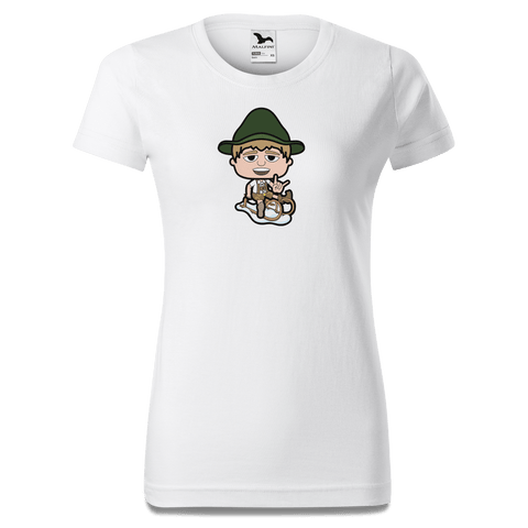 Da Jung Sinzer Winter Edition T Shirt Damen Weiss Gehering Front