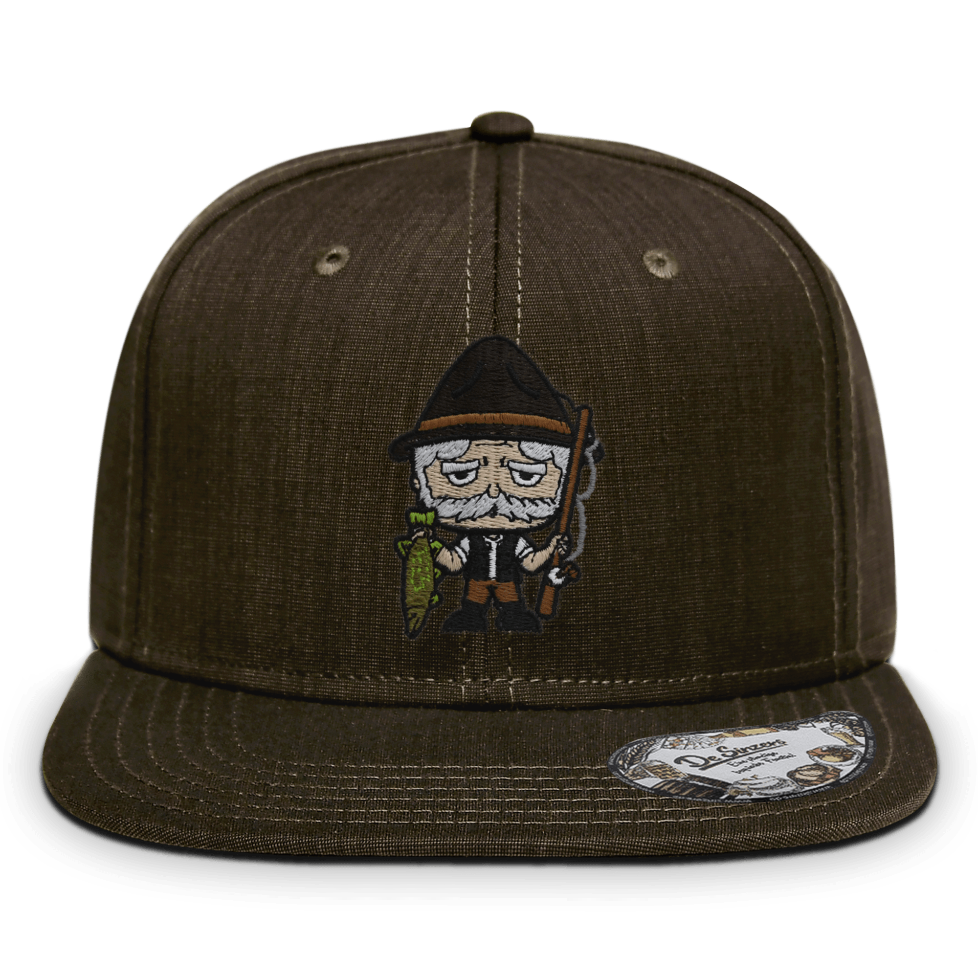 Da Oid Sinzer Angler Cap Erwachsene Braun Meliert Baierbach Front