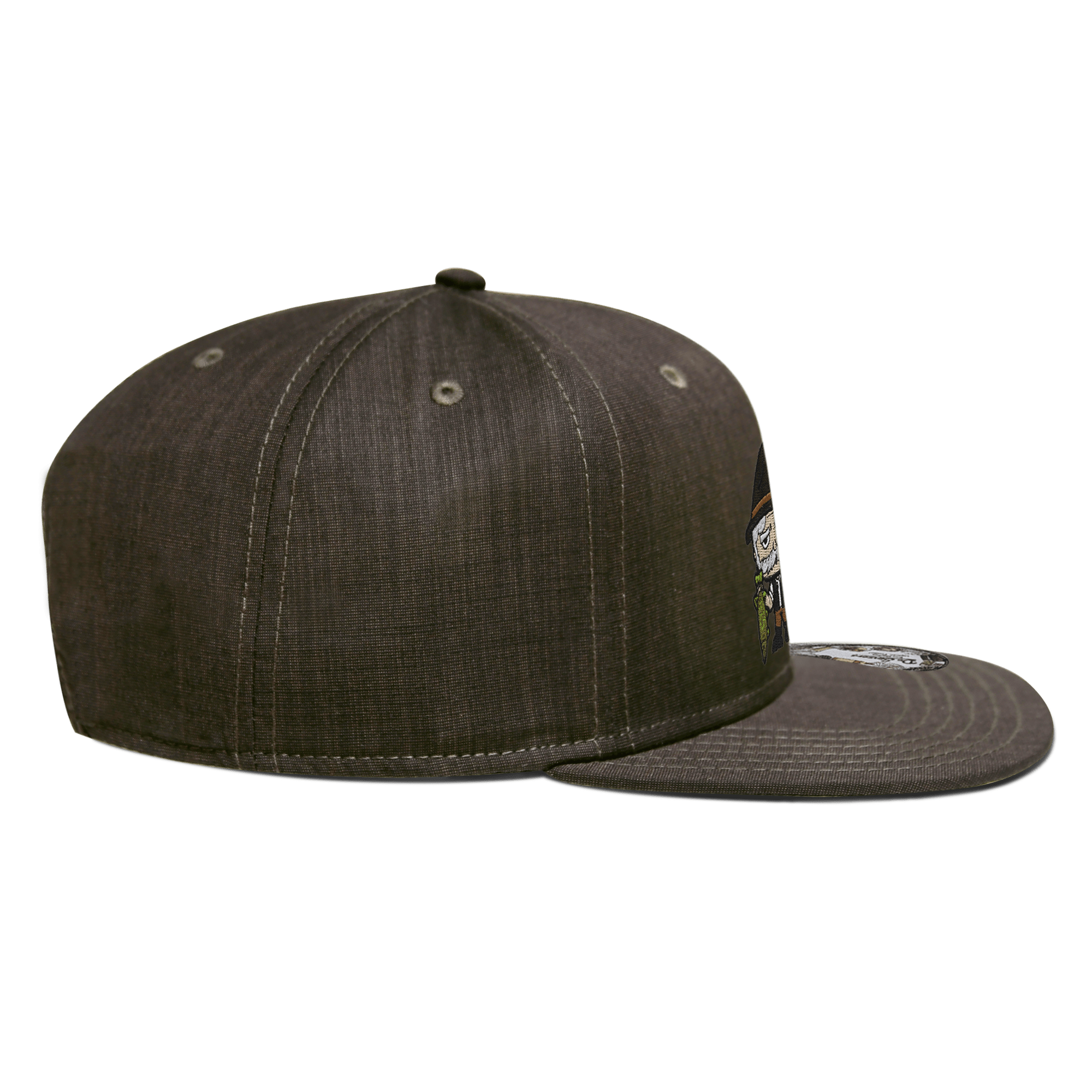 Da Oid Sinzer Angler Cap Erwachsene Braun Meliert Baierbach Side B