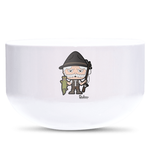 Da Oid Sinzer Angler Keramik Mueslischale Weiss 600ml Staffelberg Front