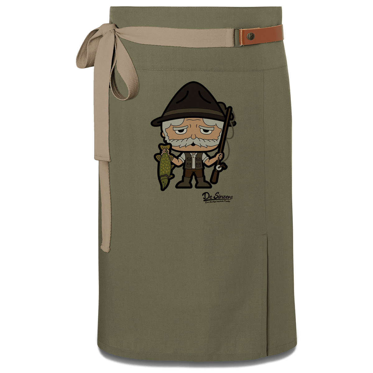 Da Oid Sinzer Angler Schuerze Vorbinder Gruen Langhausen Front