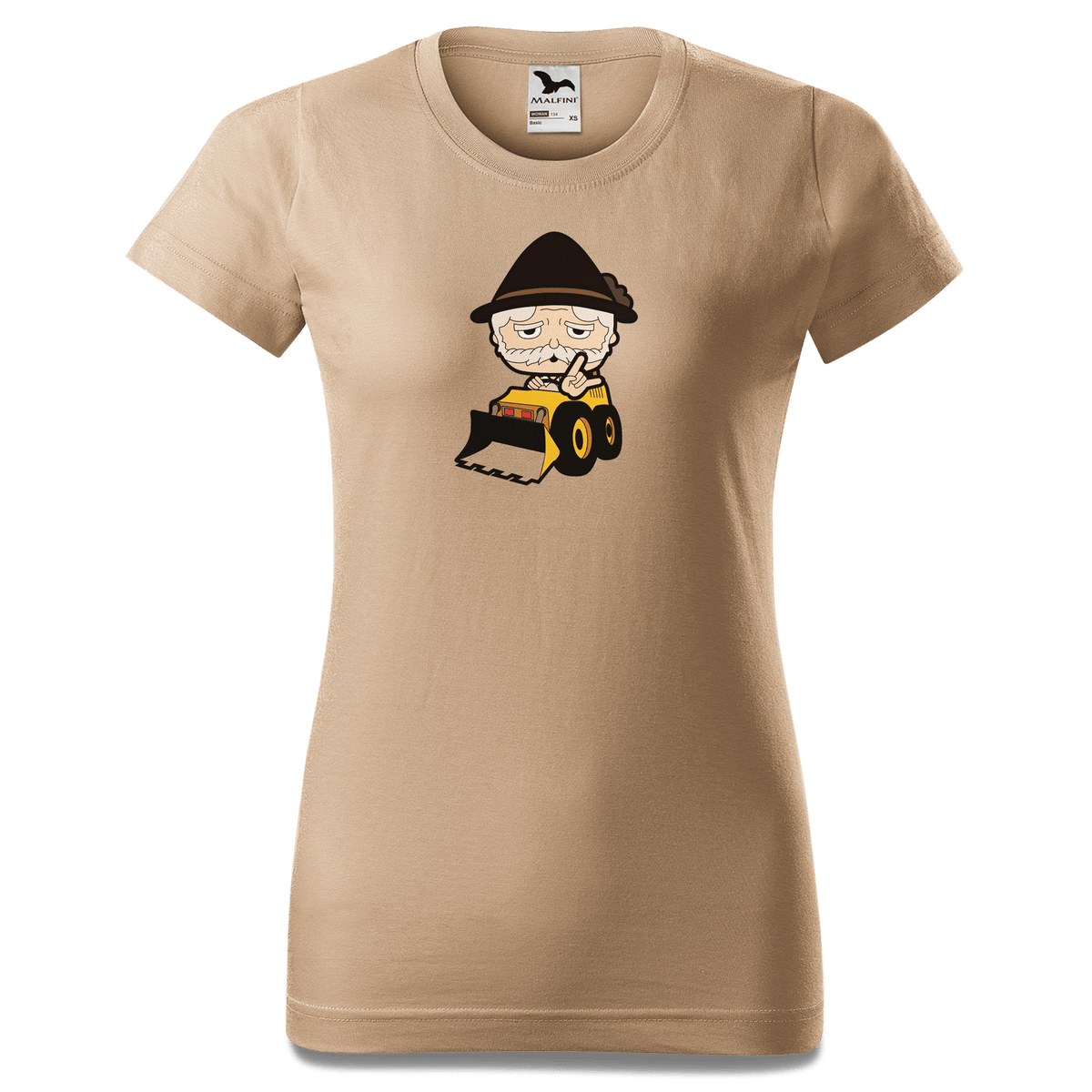 Da Oid Sinzer Baggerfahrer T Shirt Damen Sand Entleiten Front