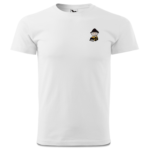 Da Oid Sinzer Baggerfahrer T Shirt Herren Weiss Landlmuehle Front