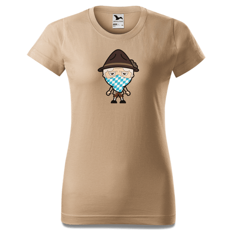 Da Oid Sinzer Bayrisches Mundtuch T Shirt Damen Sand Entleiten Front