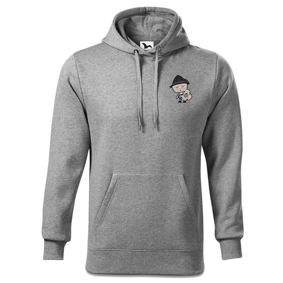 Da Oid Sinzer Bier Sweatshirt Hoody Herren Grau Meliert Puster Front