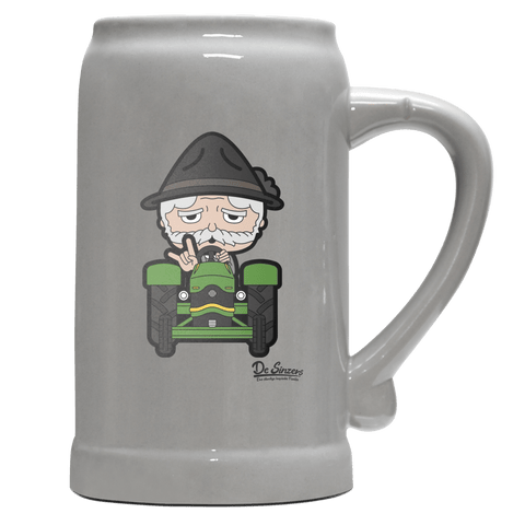 Da Oid Sinzer Bulldog Bierkrug 1000ml Grau Zugspitze Front