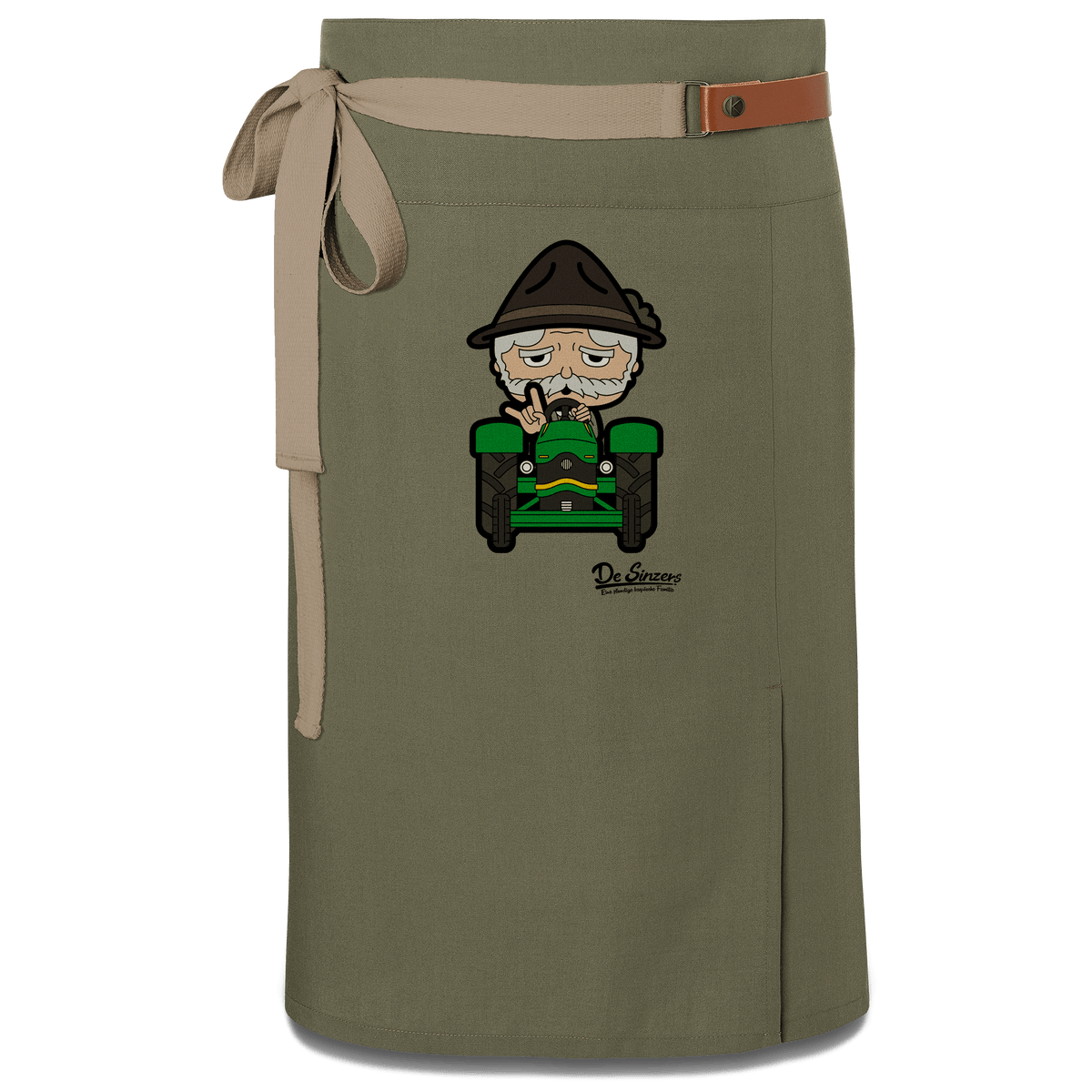 Da Oid Sinzer Bulldog Schuerze Vorbinder Gruen Langhausen Front