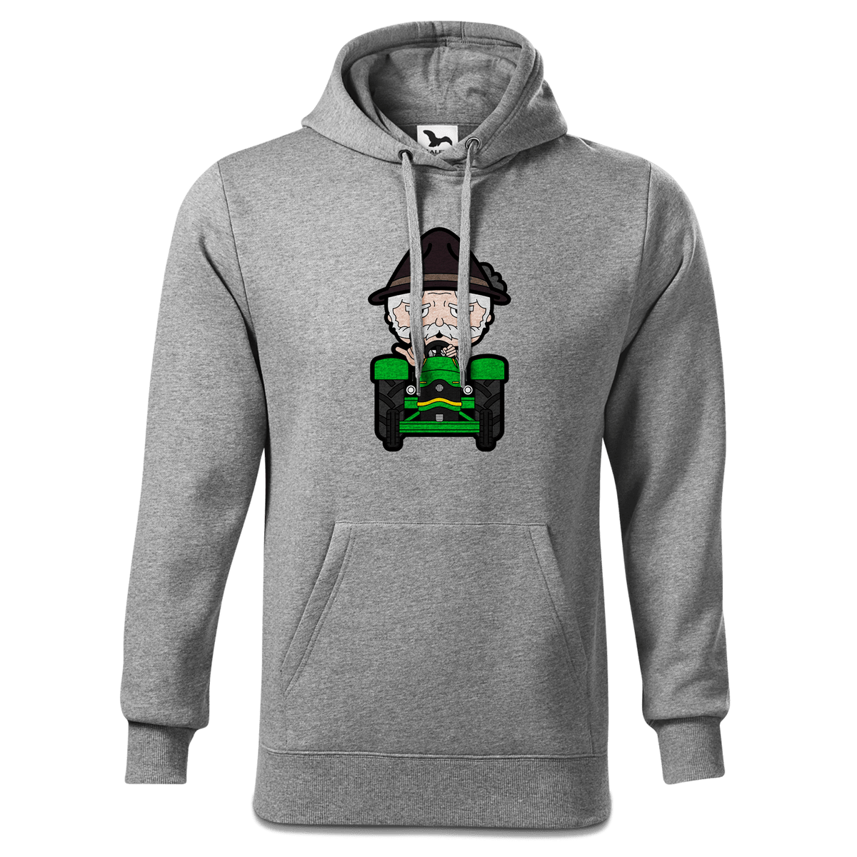 Da Oid Sinzer Bulldog Sweatshirt Hoody Herren Grau Meliert Pulvermuehle Front