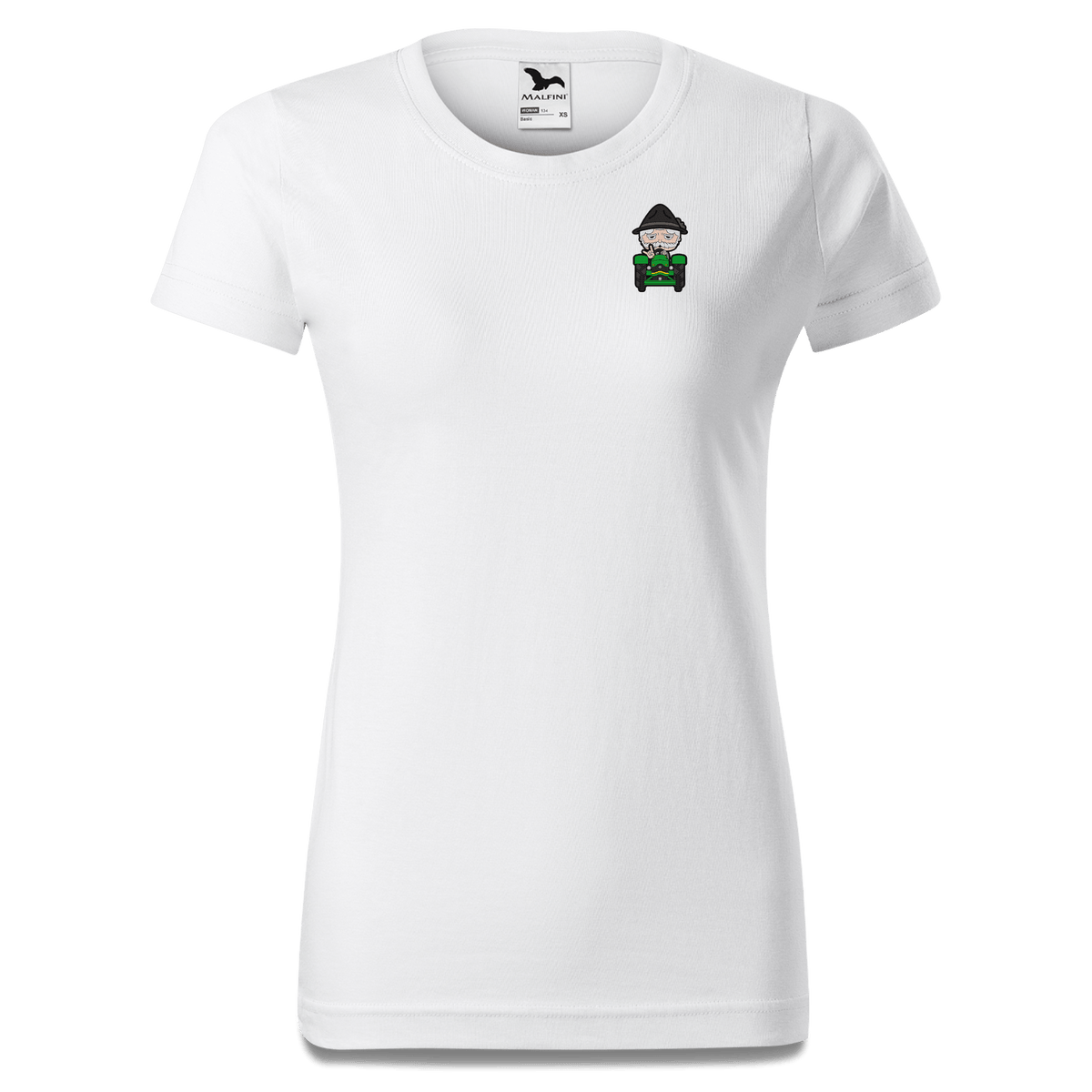 Da Oid Sinzer Bulldog T Shirt Damen Weiss Kragling Front