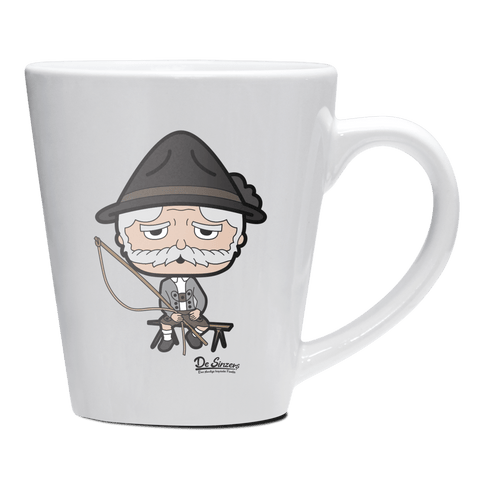 Da Oid Sinzer Goasslschnoizer Keramik Kaffeetasse 200ml Weiss Herzogstand Front