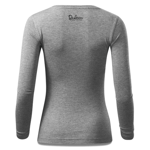 Da Oid Sinzer Goasslschnoizer Longsleeve Fitted Damen Grau Meliert Hoegering Back