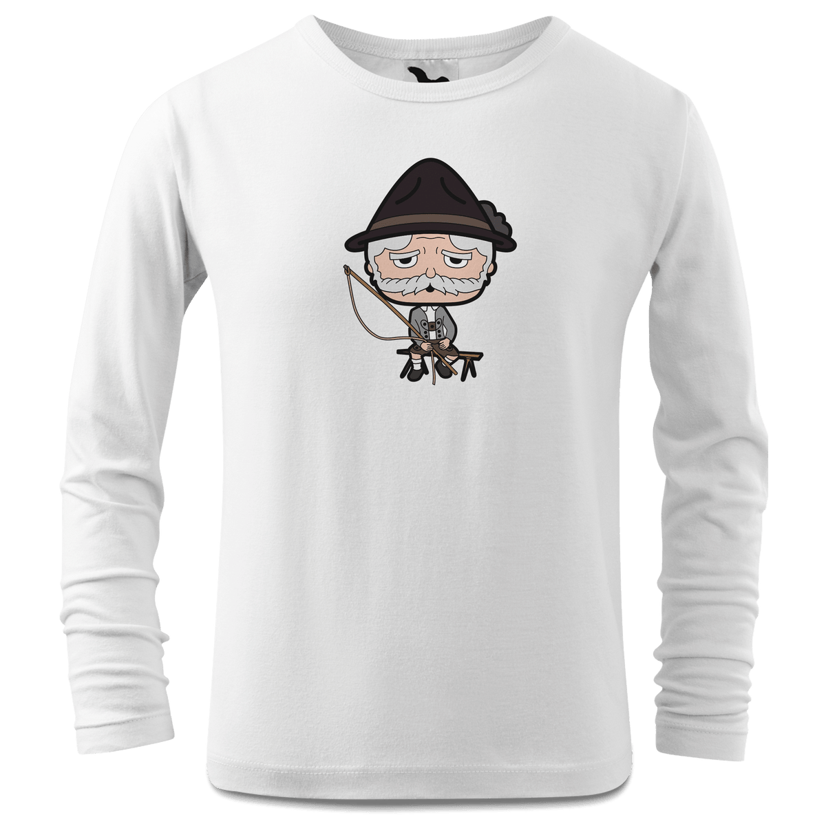 Da Oid Sinzer Goasslschnoizer Longsleeve Kinder Weiss Westerndorf Front