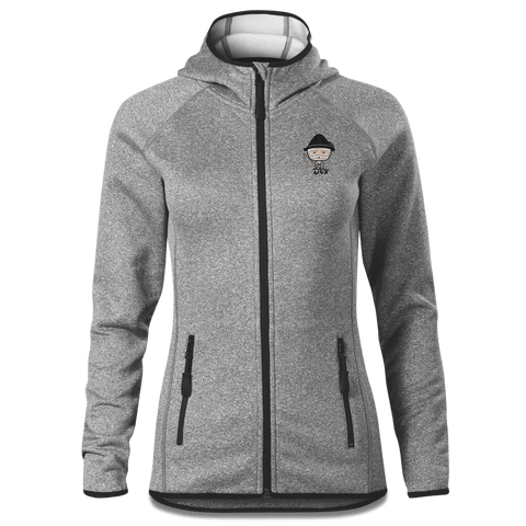 Da Oid Sinzer Goasslschnoizer Stretch Fleece Damen Grau Meliert Krottenhausmuehle Front