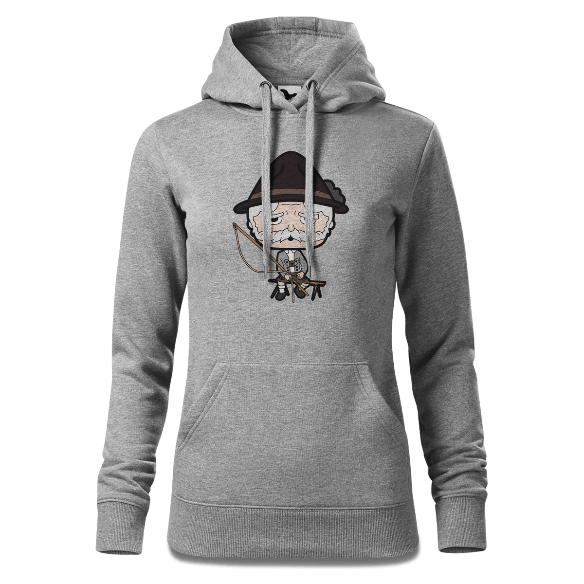 Da Oid Sinzer Goasslschnoizer Sweatshirt Hoody Damen Grau Meliert Kieling Front
