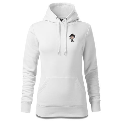 Da Oid Sinzer Goasslschnoizer Sweatshirt Hoody Damen Weiss Graben Front