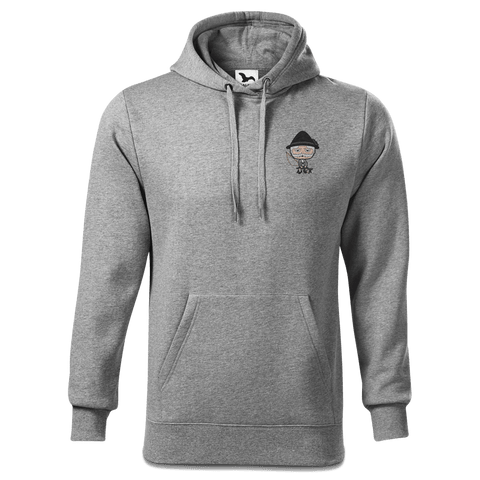Da Oid Sinzer Goasslschnoizer Sweatshirt Hoody Herren Grau Meliert Puster Front