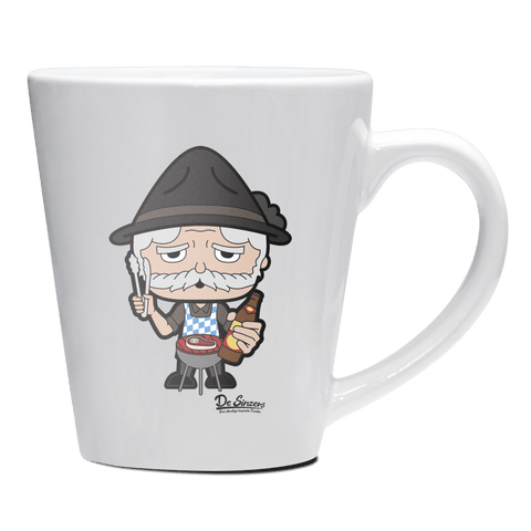 Da Oid Sinzer Griller Keramik Kaffeetasse 200ml Weiss Herzogstand Front