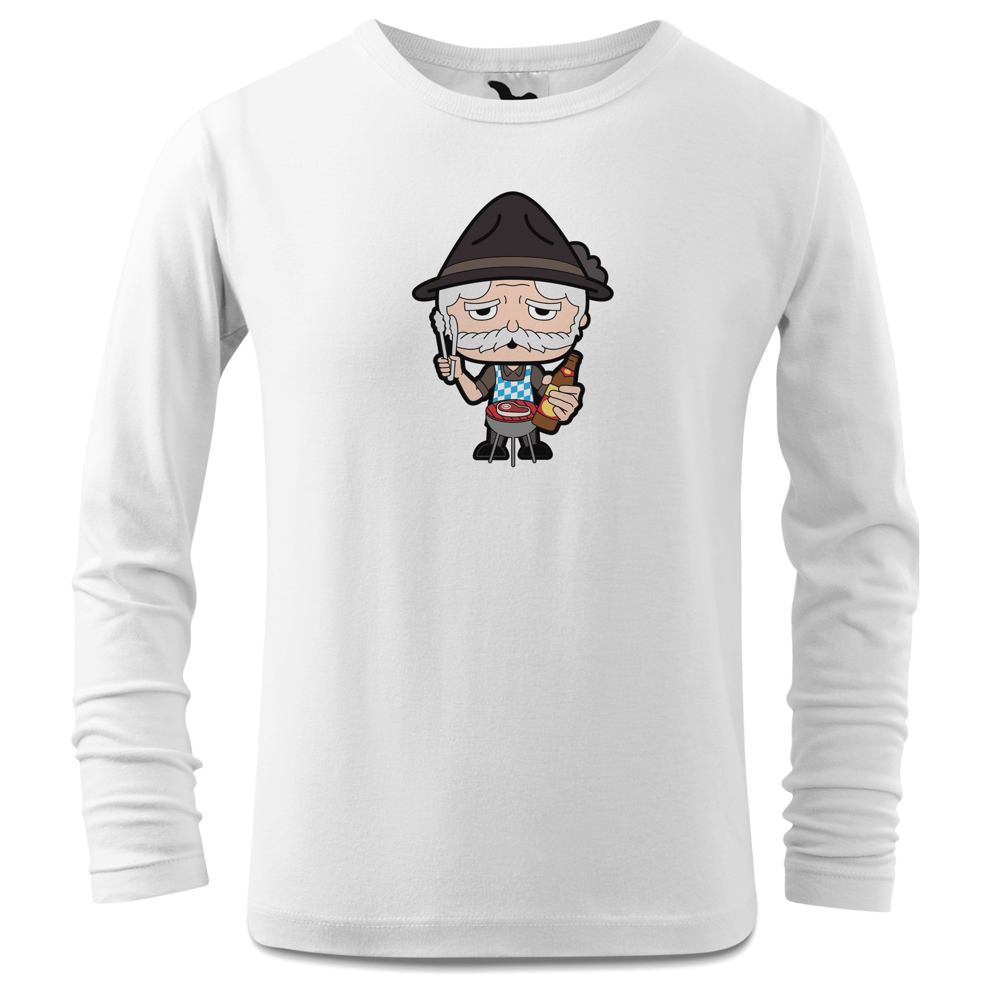 Da Oid Sinzer Griller Longsleeve Kinder Weiss Westerndorf Front