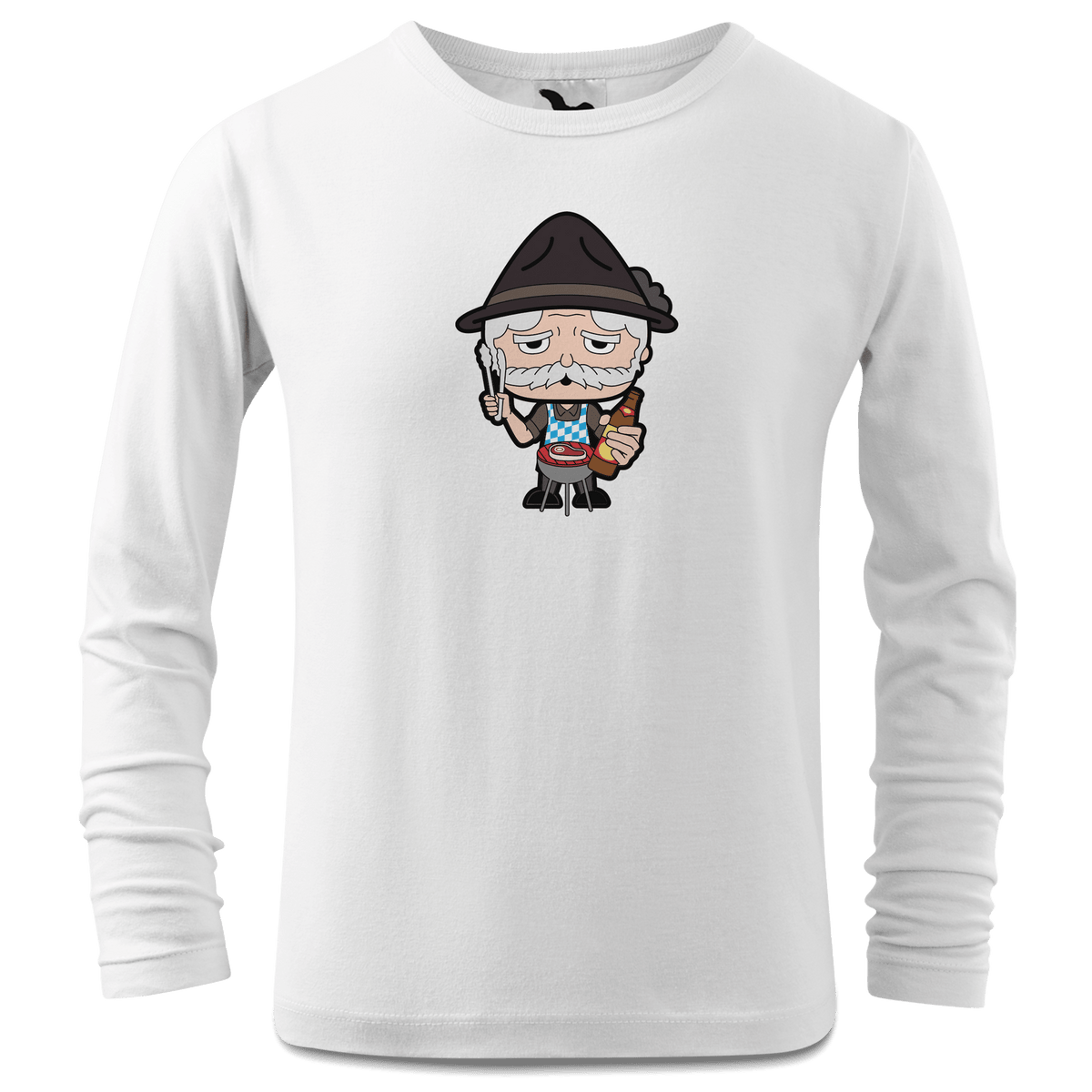 Da Oid Sinzer Griller Longsleeve Kinder Weiss Westerndorf Front