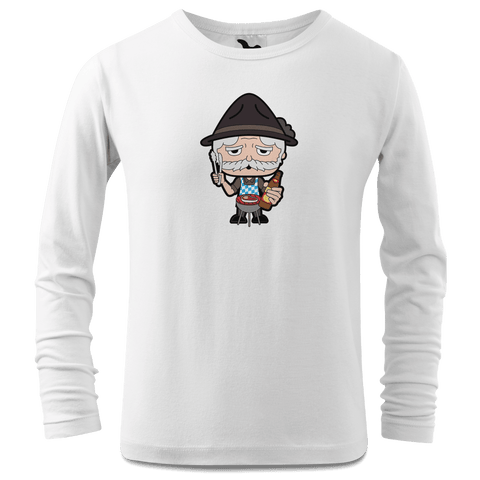 Da Oid Sinzer Griller Longsleeve Kinder Weiss Westerndorf Front
