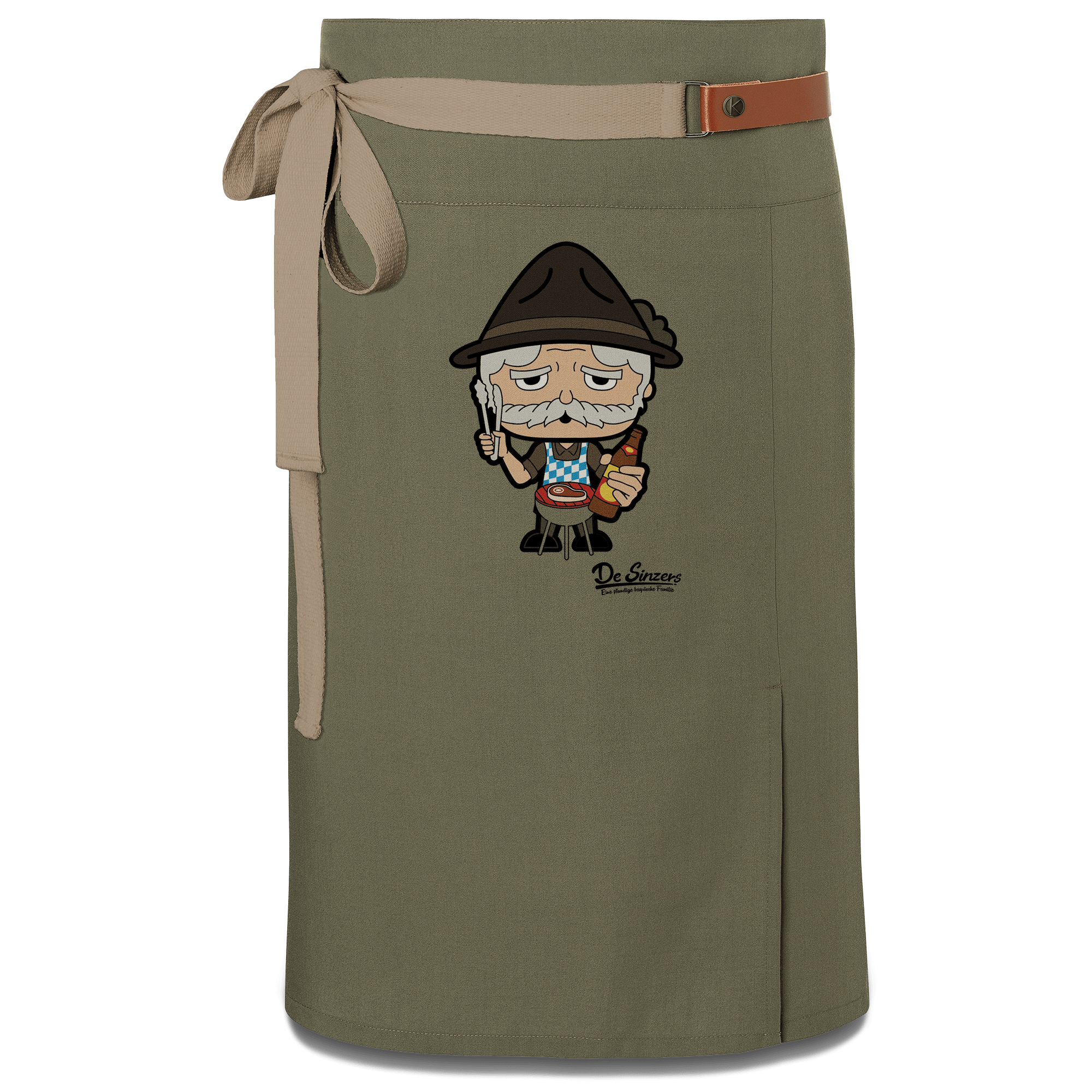 Da Oid Sinzer Griller Schuerze Vorbinder Gruen Langhausen Front