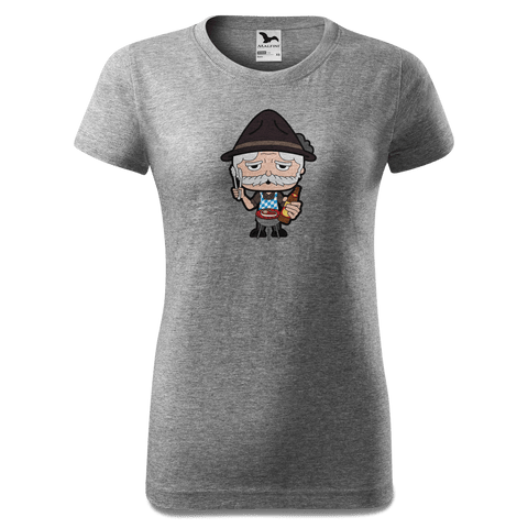 Da Oid Sinzer Griller T Shirt Damen Grau Meliert Schlossberg Front