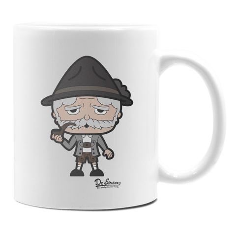 Da Oid Sinzer Grundfiguren Keramik Kaffeetasse 330ml Weiss Rampoldplatte Front