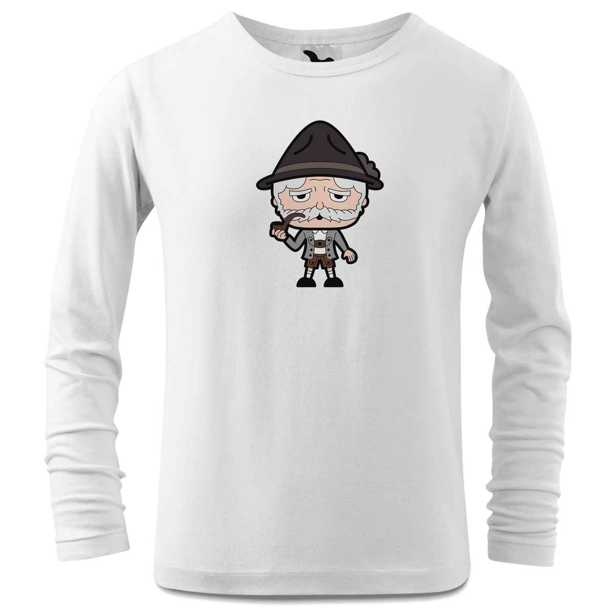 Da Oid Sinzer Grundfiguren Longsleeve Kinder Weiss Westerndorf Front