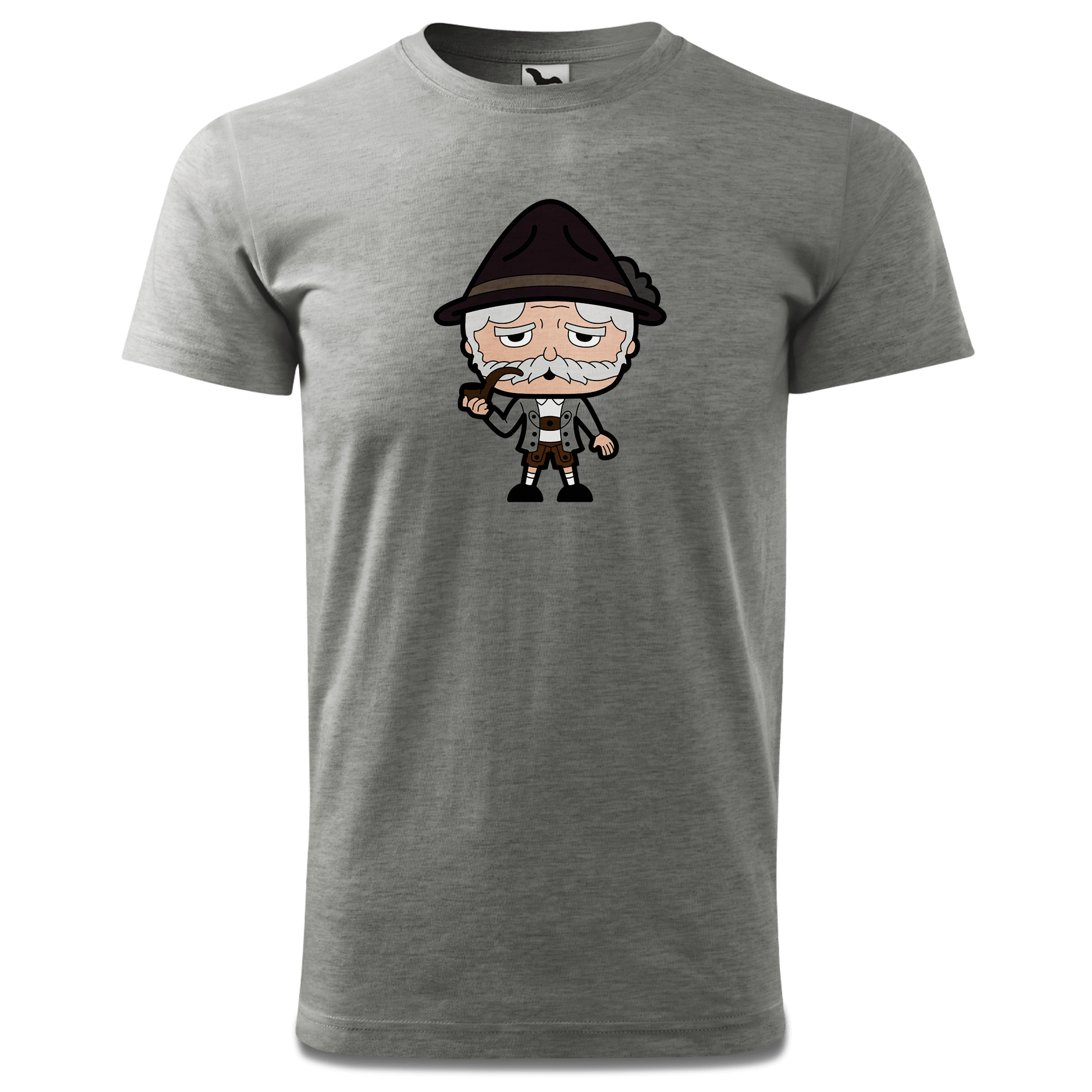 Da Oid Sinzer Grundfiguren T Shirt Herren Grau Meliert Hofau Front