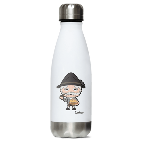 Da Oid Sinzer Leberkassemmel Edelstahl Thermoflasche 350ml Weiss Silber Kreuzspitze Front