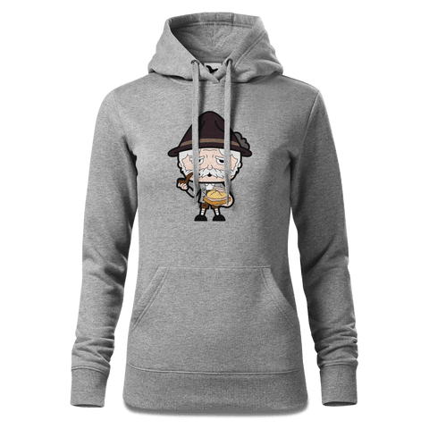 Da Oid Sinzer Leberkassemmel Sweatshirt Hoody Damen Grau Meliert Kieling Front