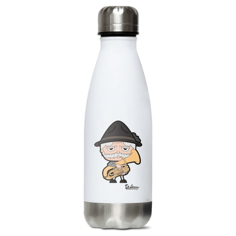 Da Oid Sinzer Musikinstrumente Edelstahl Thermoflasche 350ml Weiss Silber Kreuzspitze Front