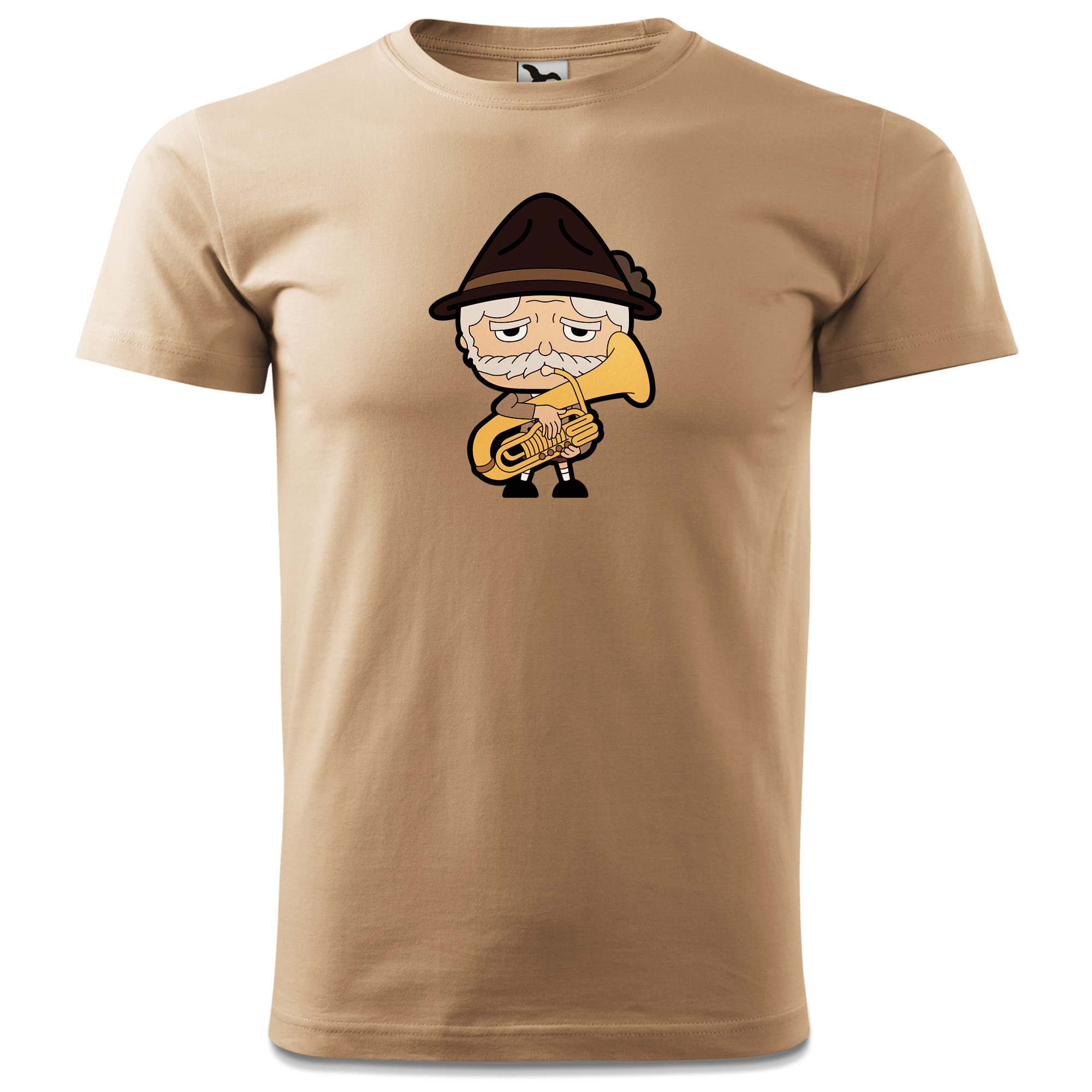 Da Oid Sinzer Musikinstrumente T Shirt Herren Sand Hofmuehle Front