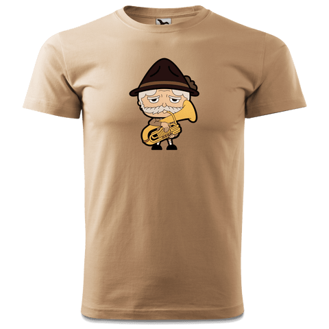 Da Oid Sinzer Musikinstrumente T Shirt Herren Sand Hofmuehle Front