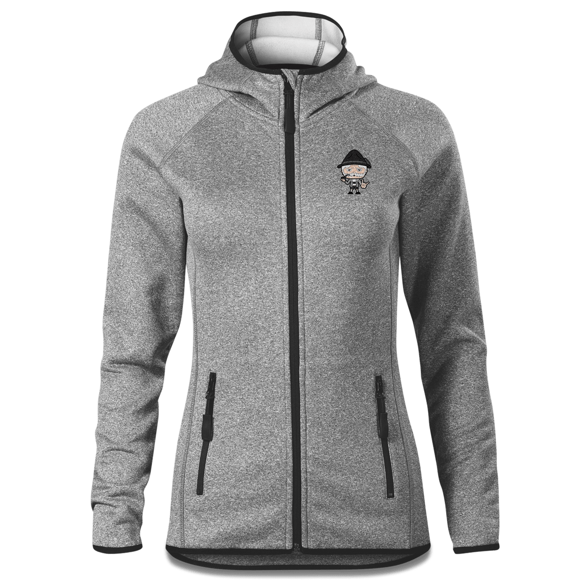 Da Oid Sinzer Rocking Fingers Stretch Fleece Damen Grau Meliert Krottenhausmuehle Front