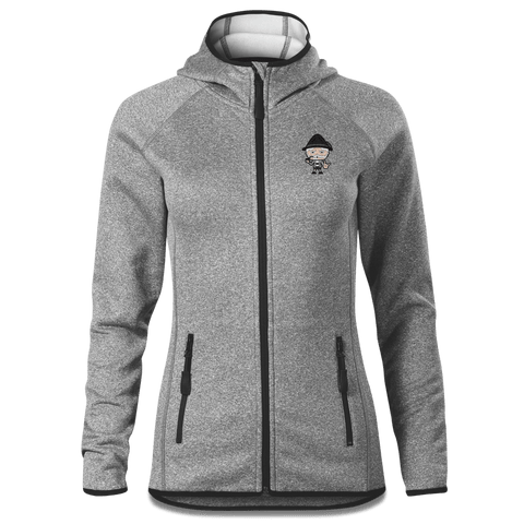 Da Oid Sinzer Rocking Fingers Stretch Fleece Damen Grau Meliert Krottenhausmuehle Front