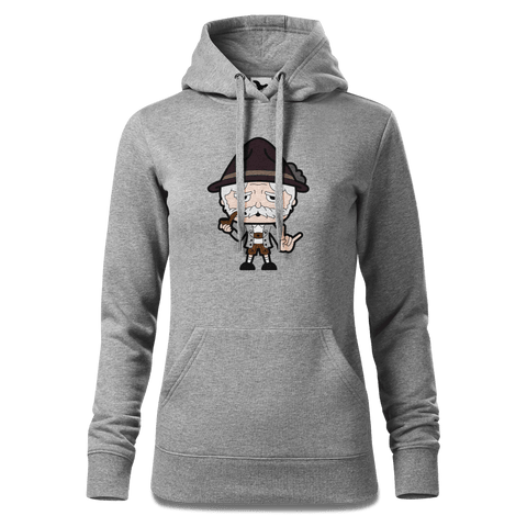 Da Oid Sinzer Rocking Fingers Sweatshirt Hoody Damen Grau Meliert Kieling Front