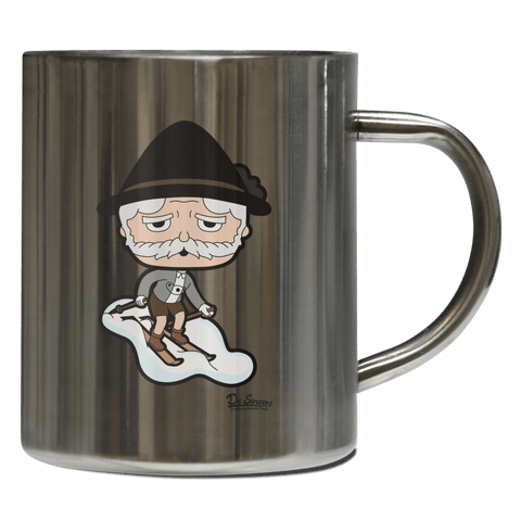 Da Oid Sinzer Skifahrer Edelstahl Kaffeetasse 400ml Grosser Arber Front
