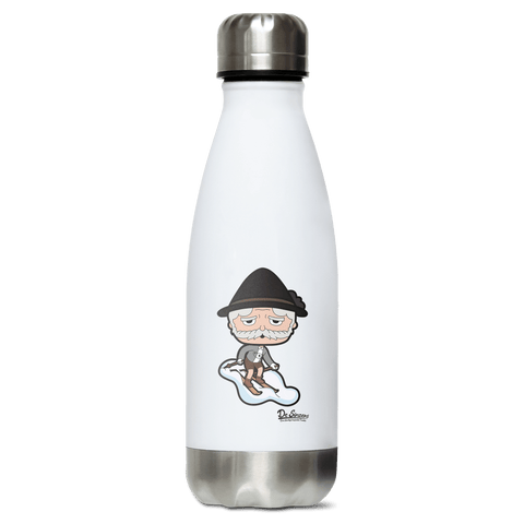 Da Oid Sinzer Skifahrer Edelstahl Thermoflasche 350ml Weiss Silber Kreuzspitze Front