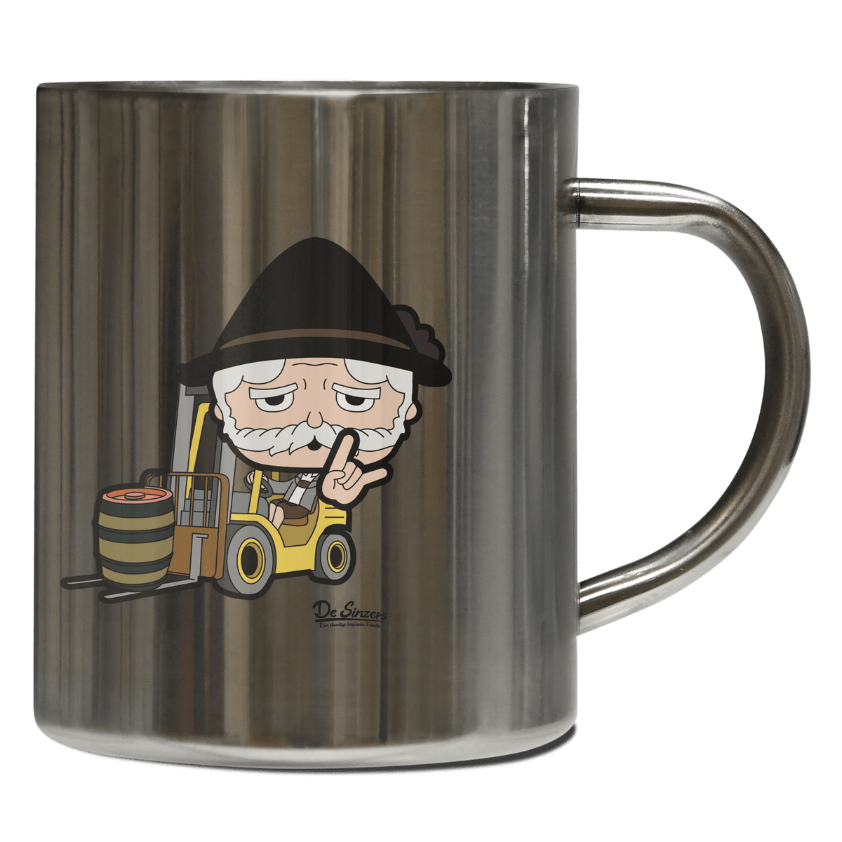 Da Oid Sinzer Staplerfahrer Edelstahl Kaffeetasse 400ml Grosser Arber Front