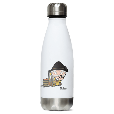 Da Oid Sinzer Staplerfahrer Edelstahl Thermoflasche 350ml Weiss Silber Kreuzspitze Front