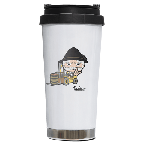 Da Oid Sinzer Staplerfahrer Edelstahl Trinkbecher To Go 470ml Weiss Wildbarren Front