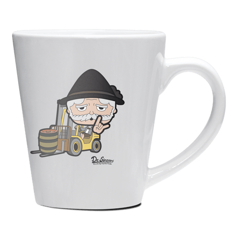 Da Oid Sinzer Staplerfahrer Keramik Kaffeetasse 200ml Weiss Herzogstand Front