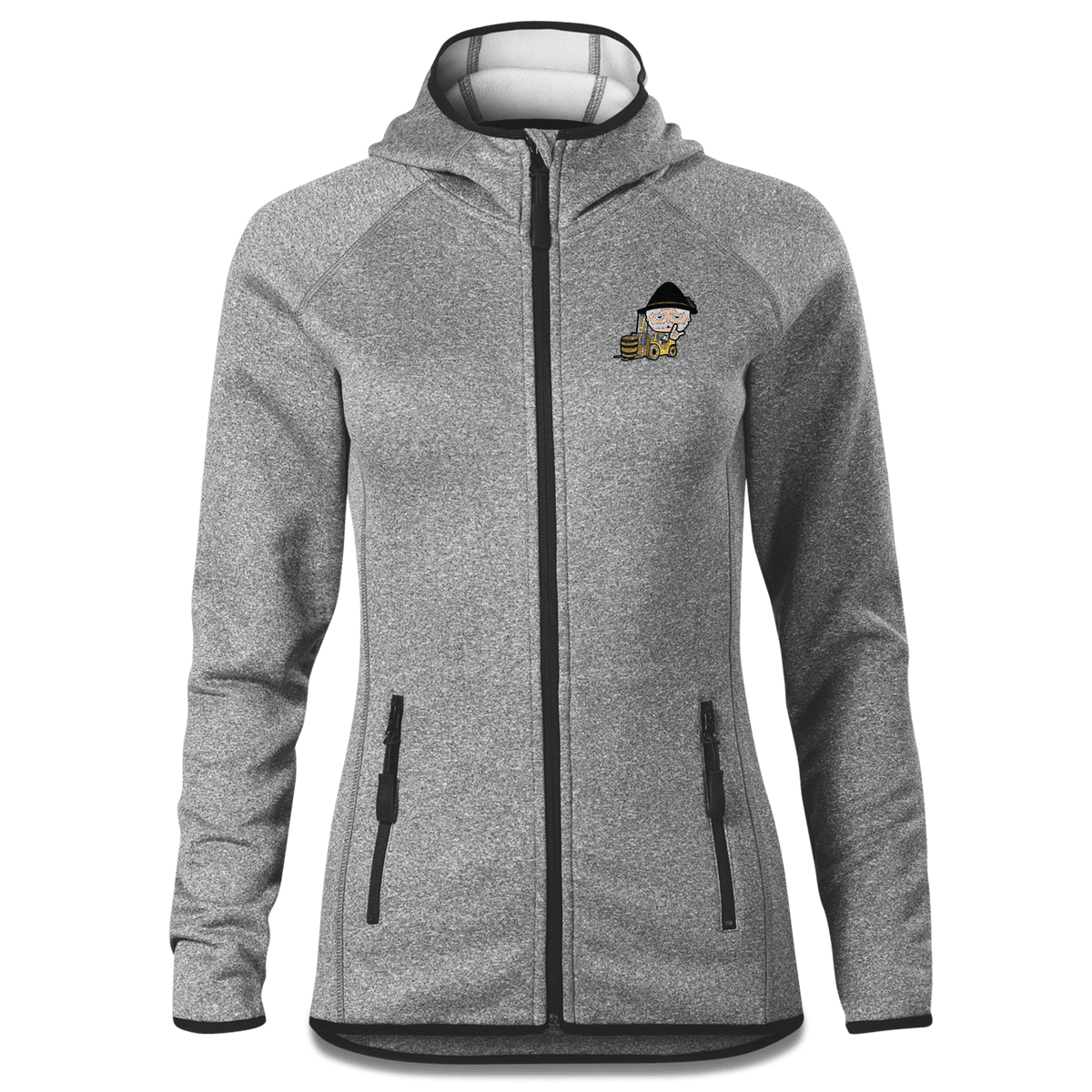 Da Oid Sinzer Staplerfahrer Stretch Fleece Damen Grau Meliert Krottenhausmuehle Front