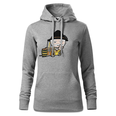 Da Oid Sinzer Staplerfahrer Sweatshirt Hoody Damen Grau Meliert Kieling Front