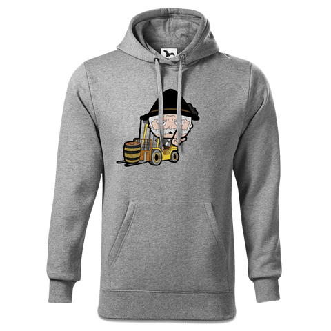 Da Oid Sinzer Staplerfahrer Sweatshirt Hoody Herren Grau Meliert Pulvermuehle Front